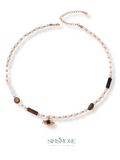 Pearl Tiger Eye Necklace D0458
