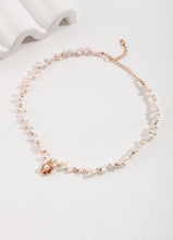 Load image into Gallery viewer, Camellia Vintage Pearl Necklace 0100 — Timeless Elegance with a Touch of Romance