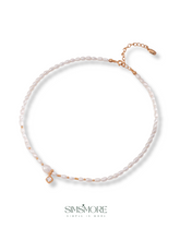 Load image into Gallery viewer, Pearl Zirconia Necklace D0415