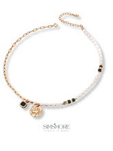 Load image into Gallery viewer, Natural Pearls Water Grass Agate Zirconia Necklace D0605
