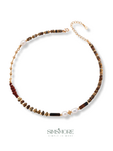 Load image into Gallery viewer, Vintage Tiger&#39;s Eye Necklace  D0505