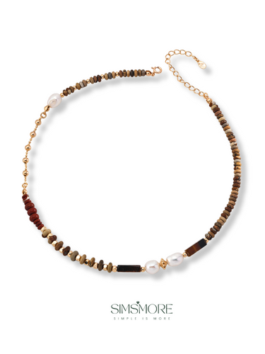 Vintage Tiger's Eye Necklace  D0505