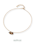 Diamond-shaped Tiger's Eye Pendant Necklace D0579