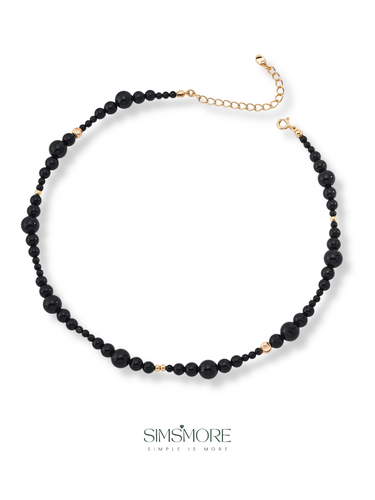 Black Agate Necklace D0538