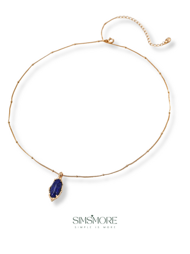 Vintage Natural Lapis Lazuli Necklace D0562