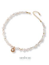 Load image into Gallery viewer, Camellia Pearl Necklace D0484