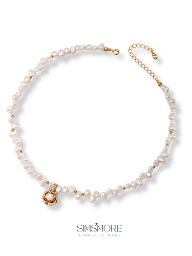 Camellia Pearl Necklace D0484