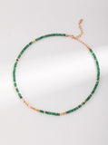 Sterling Silver Emerald Necklace D0427