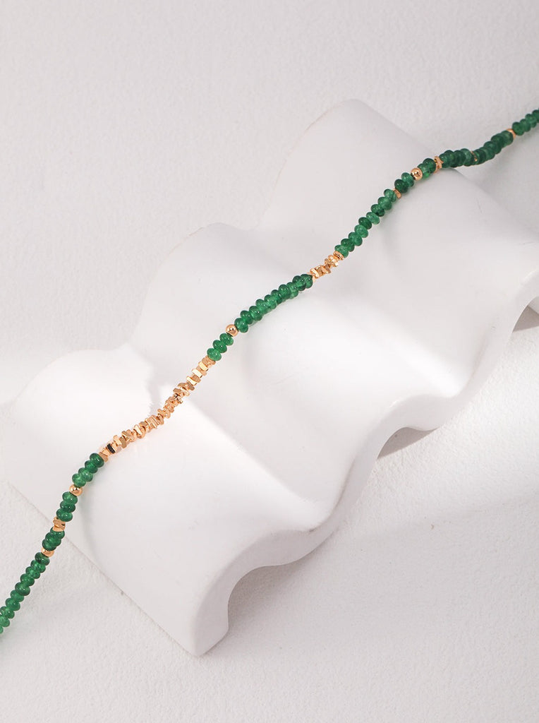 Sterling Silver Emerald Necklace D0427