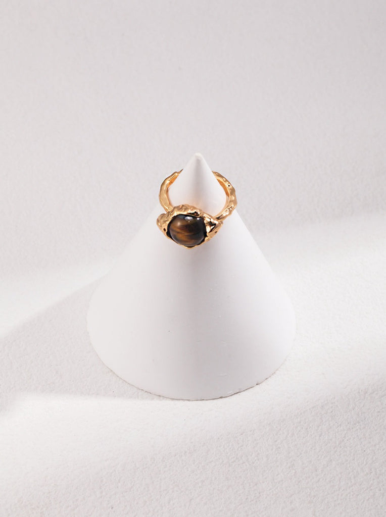 Tiger Eye Natural Stone Ring