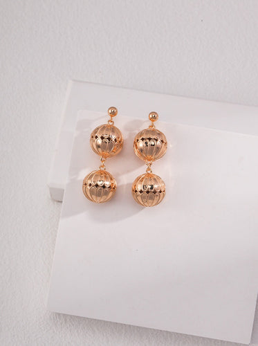 Vintage Ball Sterling Silver Earrings