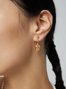 Cluster of Flowers Sterling Silver Earrings