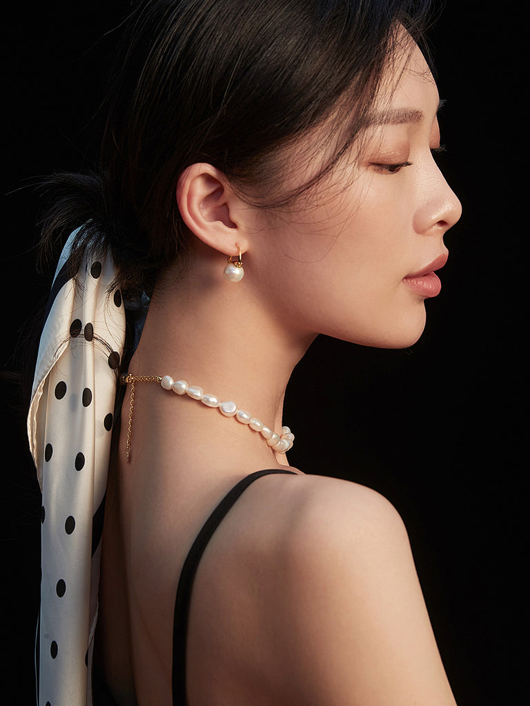 Baroque pearl necklace D0199