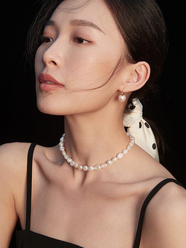 Baroque pearl necklace D0199