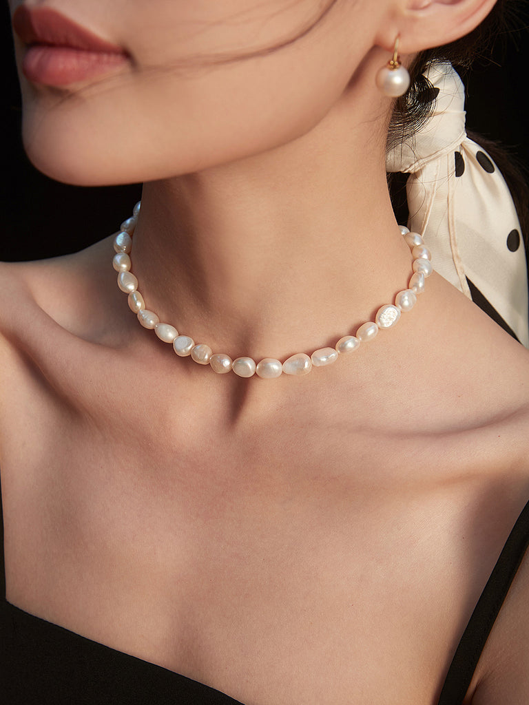 Baroque pearl necklace D0199