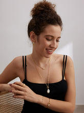 Load image into Gallery viewer, Baroque pearl necklace D0350