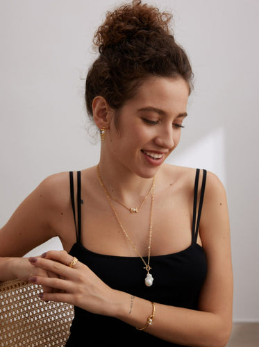 Baroque pearl necklace D0350