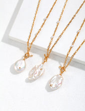 Load image into Gallery viewer, Baroque pearl necklace D0350