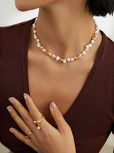 Load image into Gallery viewer, Sterling silver pearl necklace D0292