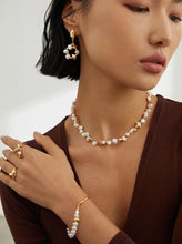 Load image into Gallery viewer, Sterling silver pearl necklace D0292