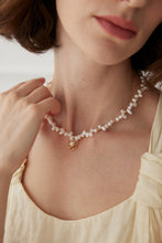 Load image into Gallery viewer, Camellia Vintage Pearl Necklace 0100 — Timeless Elegance with a Touch of Romance