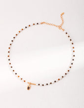 Load image into Gallery viewer, Tiger&#39;s Eye Pendant Pearl Necklace D0466