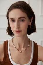 Load image into Gallery viewer, Tiger&#39;s Eye Pendant Pearl Necklace D0466