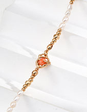 Load image into Gallery viewer, Natural Pearls Red Jasper Heart Necklace D0617