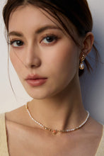 Load image into Gallery viewer, Natural Pearls Red Jasper Heart Necklace D0617