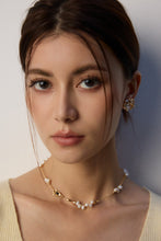 Load image into Gallery viewer, Natural Pearl Black Agate Necklace D0594