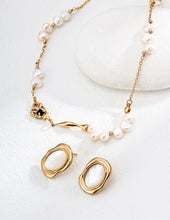 Load image into Gallery viewer, Natural Pearl Black Agate Necklace D0594