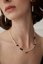 Load image into Gallery viewer, Pearl Tiger Eye Necklace D0458