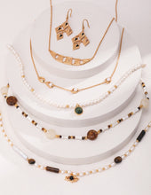 Load image into Gallery viewer, Pearl Tiger Eye Necklace D0458