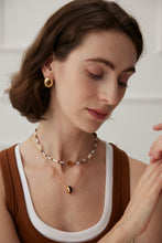 Load image into Gallery viewer, Tiger&#39;s Eye Shell Necklace D0471