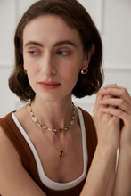 Load image into Gallery viewer, Tiger&#39;s Eye Shell Necklace D0471