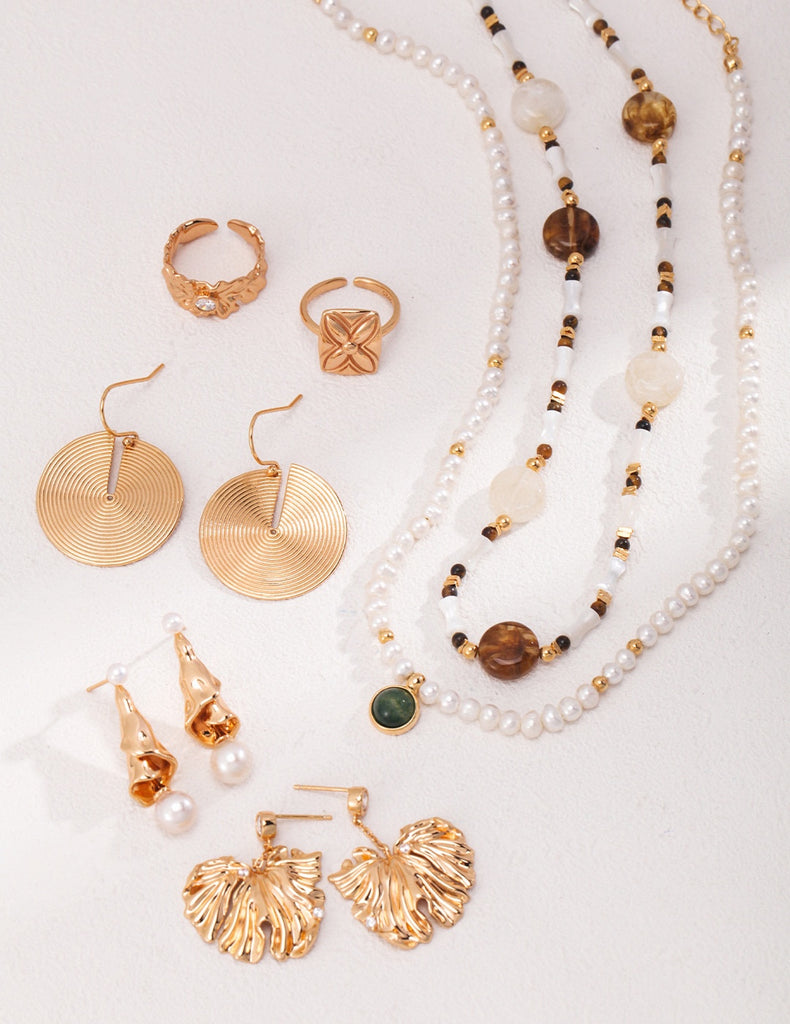 Tiger's Eye Shell Necklace D0471