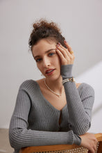 Load image into Gallery viewer, Pearl Zirconia Necklace D0415