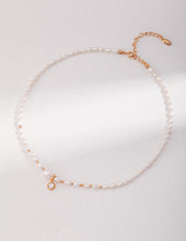 Load image into Gallery viewer, Pearl Zirconia Necklace D0415
