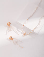 Load image into Gallery viewer, Pearl Zirconia Necklace D0415