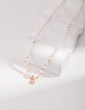 Load image into Gallery viewer, Pearl Zirconia Necklace D0415