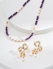 Load image into Gallery viewer, Natural Pearl Amethyst Necklace D0564
