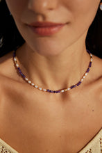 Load image into Gallery viewer, Natural Pearl Amethyst Necklace D0564