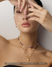 Load image into Gallery viewer, Natural Pearl Amethyst Necklace D0564