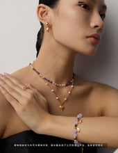 Load image into Gallery viewer, Natural Pearl Amethyst Necklace D0564