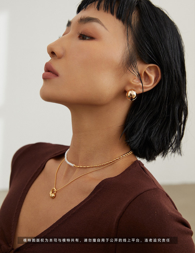Rice Grain Pearl Necklace D0250