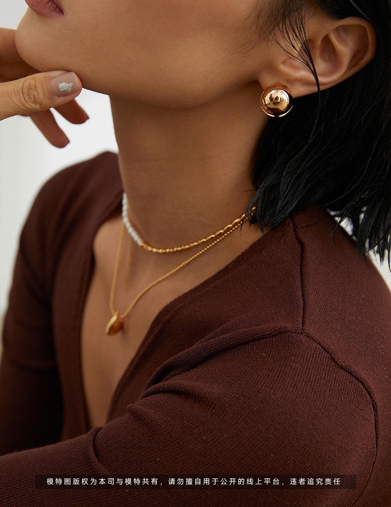 Rice Grain Pearl Necklace D0250