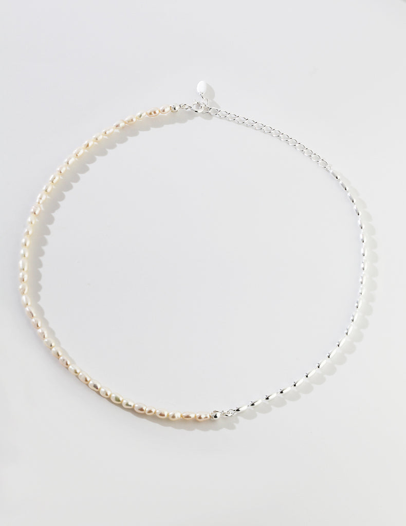 Rice Grain Pearl Necklace D0250