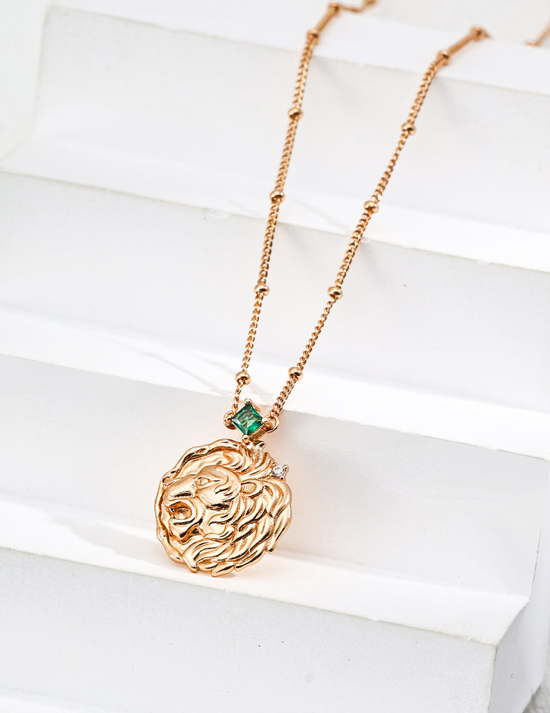 Vintage Zircon Pendant Necklace D0597