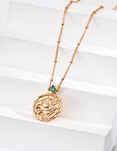 Vintage Zircon Pendant Necklace D0597