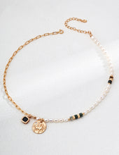 Load image into Gallery viewer, Natural Pearls Water Grass Agate Zirconia Necklace D0605
